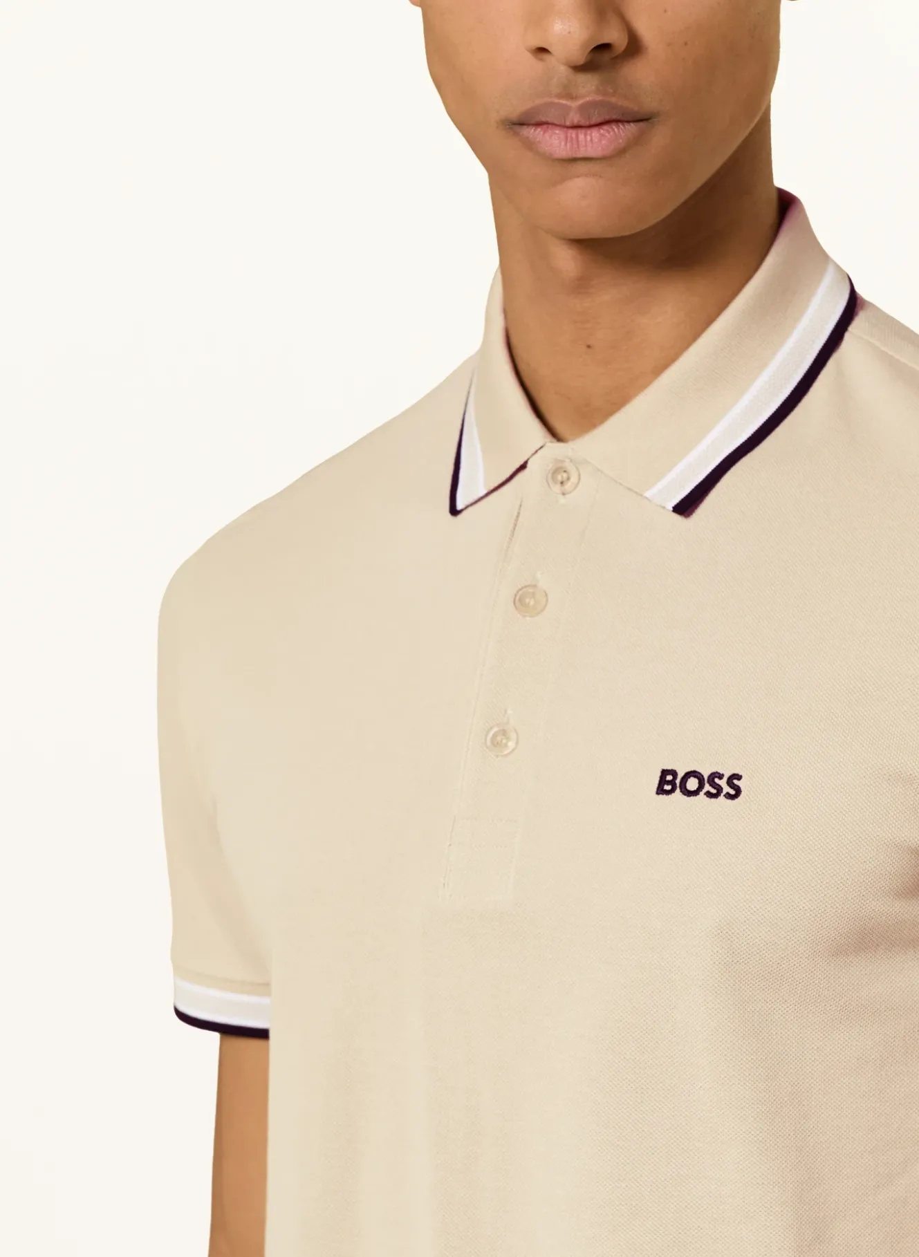 Piqué-Poloshirt PADDY CURVED Regular Fit