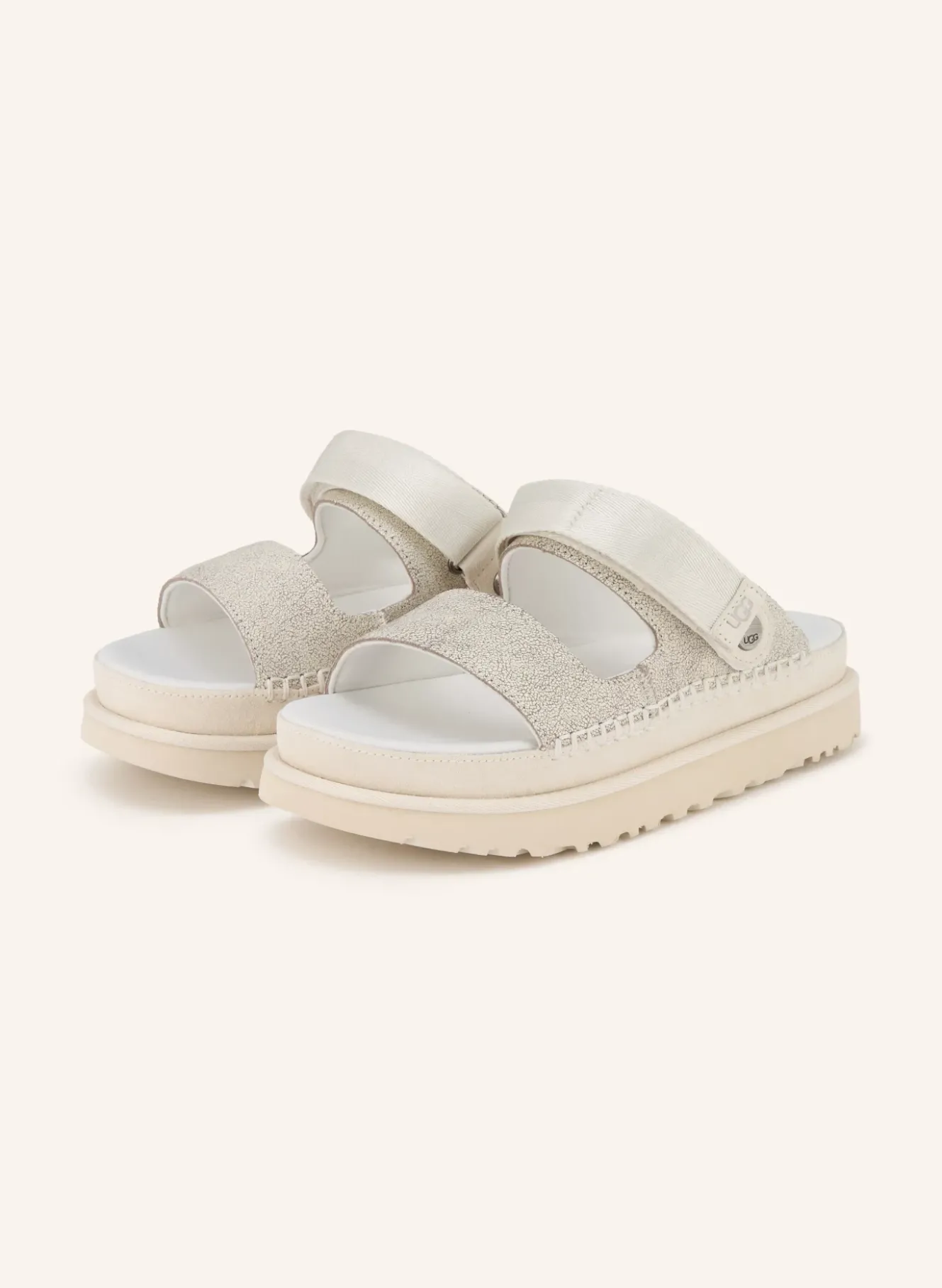 Plateau-Pantoletten GOLDENSTAR CRACKLE GLIDE