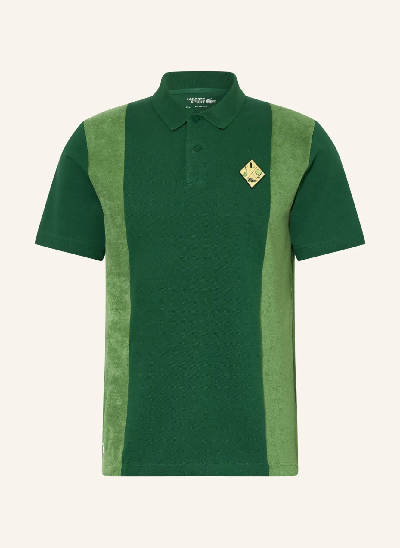 Poloshirt Relaxed Fit im Materialmix