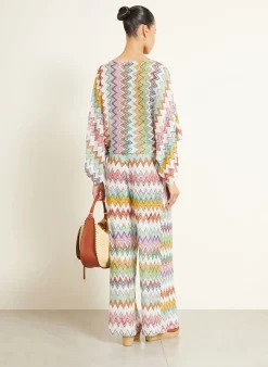 Poncho mit Glitzergarn