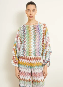 Poncho mit Glitzergarn