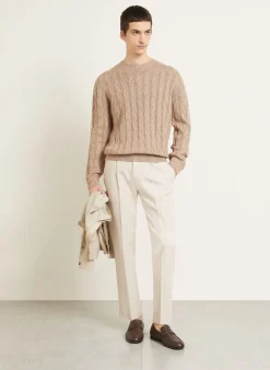 Pullover mit Cashmere und Leinen