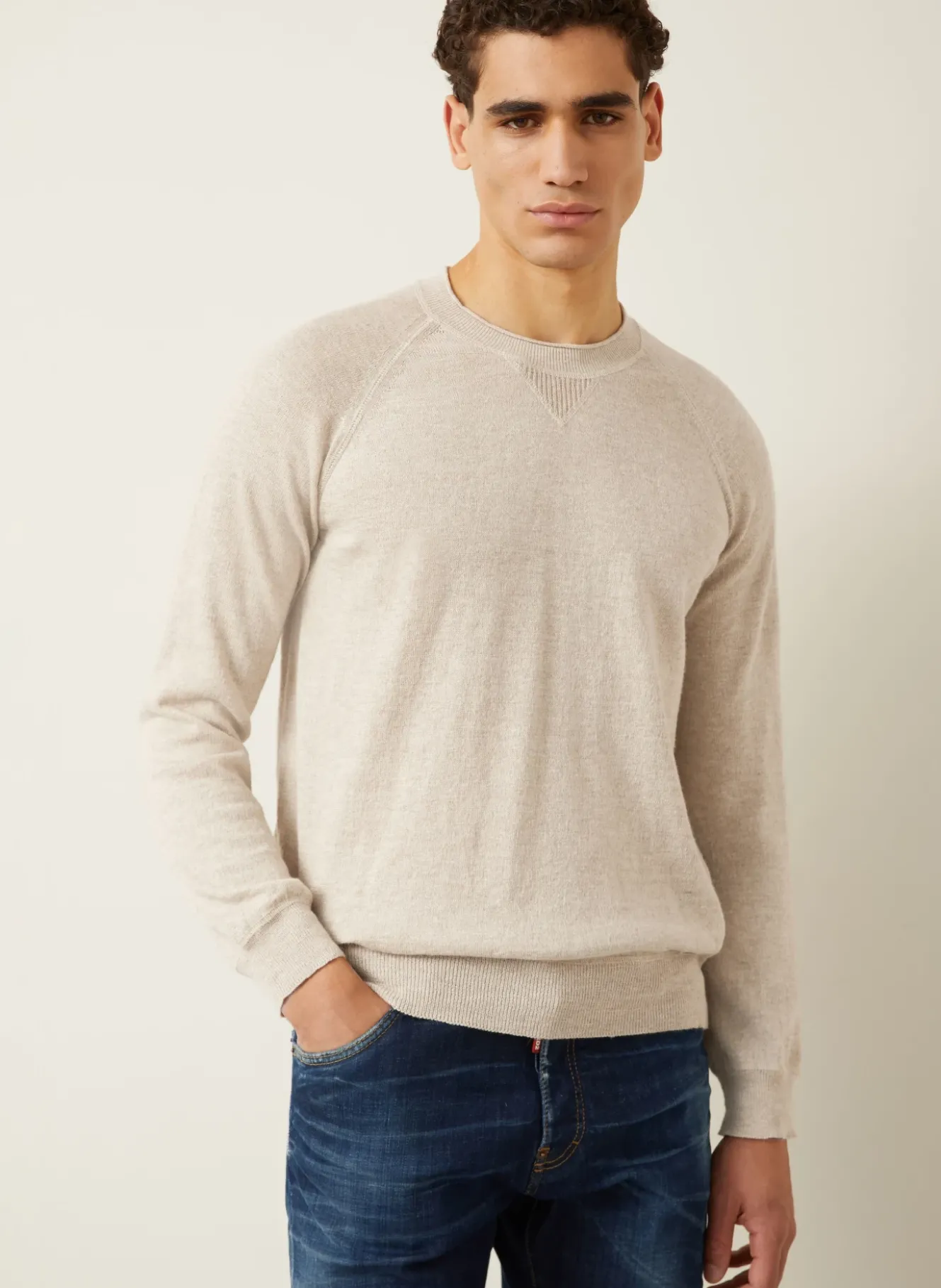 Pullover mit Leinen