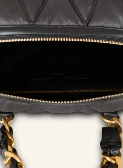 Reisetasche aus gestepptem Nylon mit Diamond-Muster