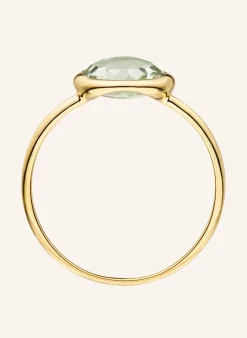 Ring GREEN AMETHYST aus 14 Karat Gelbgold