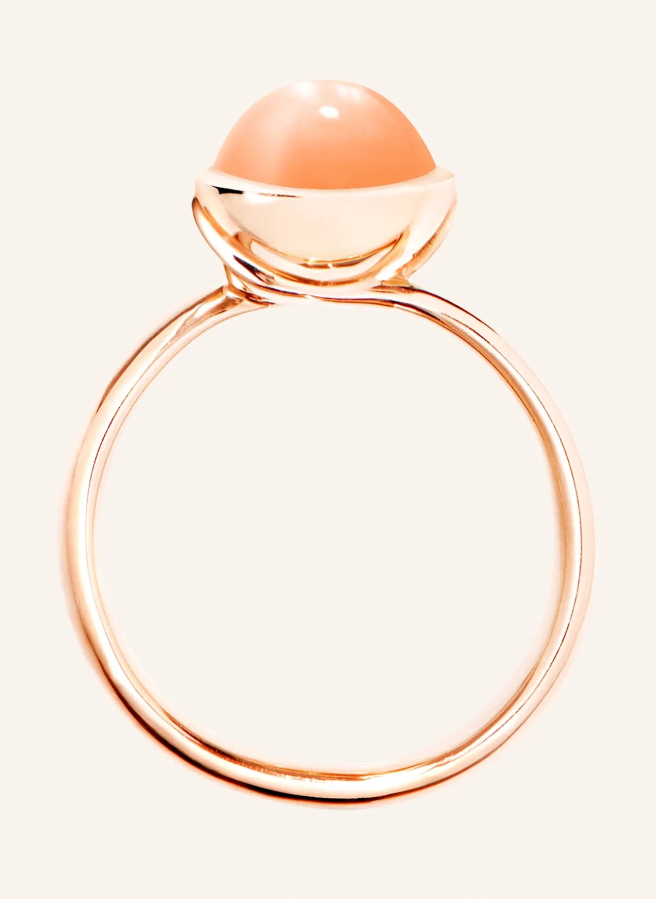 Ring RING BOUTON SMALL MOONSTONE ORANGE aus 18K Roségold mit oranger Mondstein