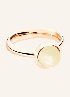 Ring RING BOUTON SMALL MOONSTONE SAND/WHITE aus 18K Roségold sand Mondstein