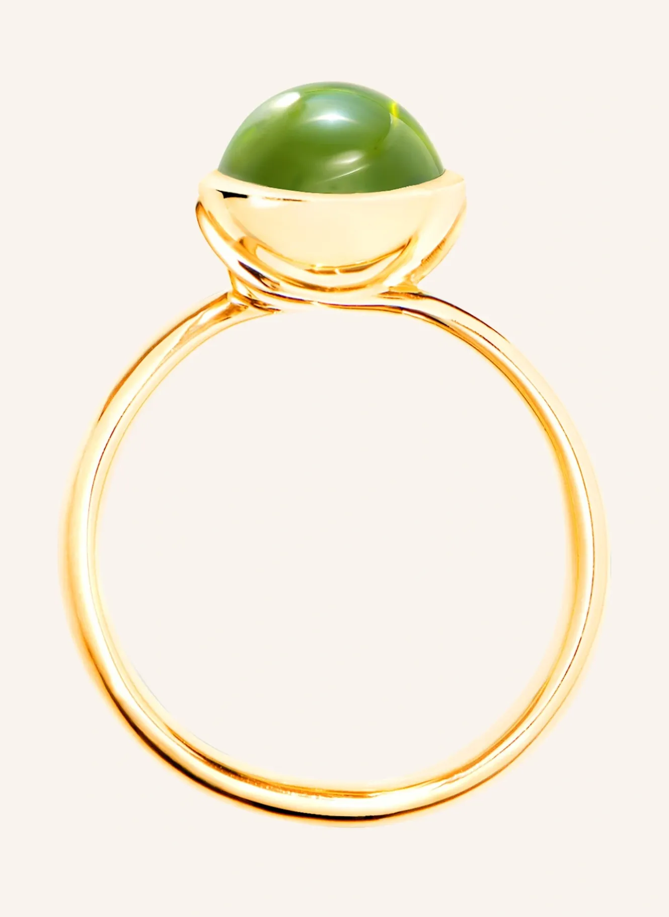 Ring RING BOUTON SMALL PERIDOT aus 18K Gelbgold mit Peridot