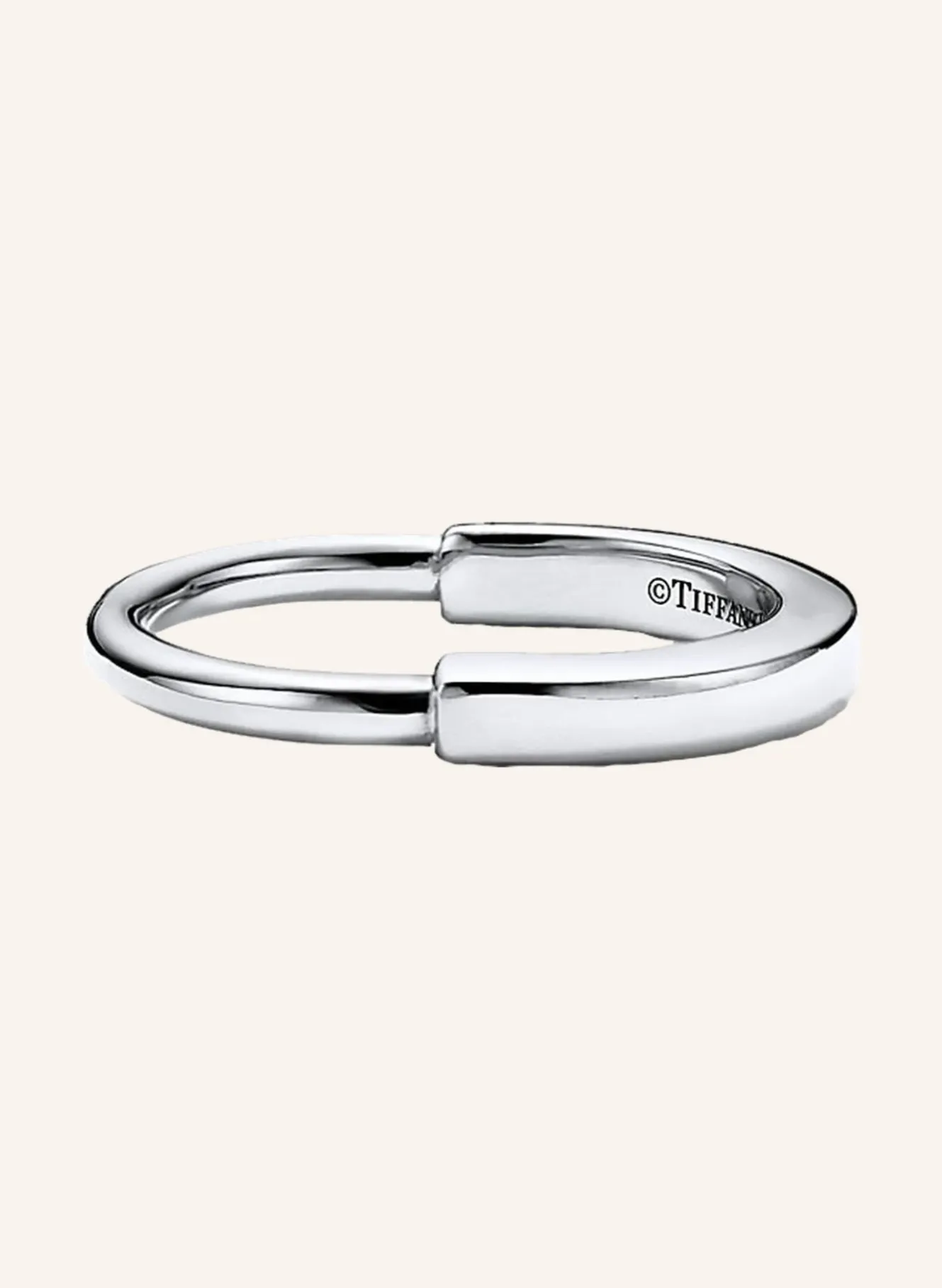 Ring TIFFANY LOCK aus 18Karat Weißgold mit Diamanten im runden Brillantschliff