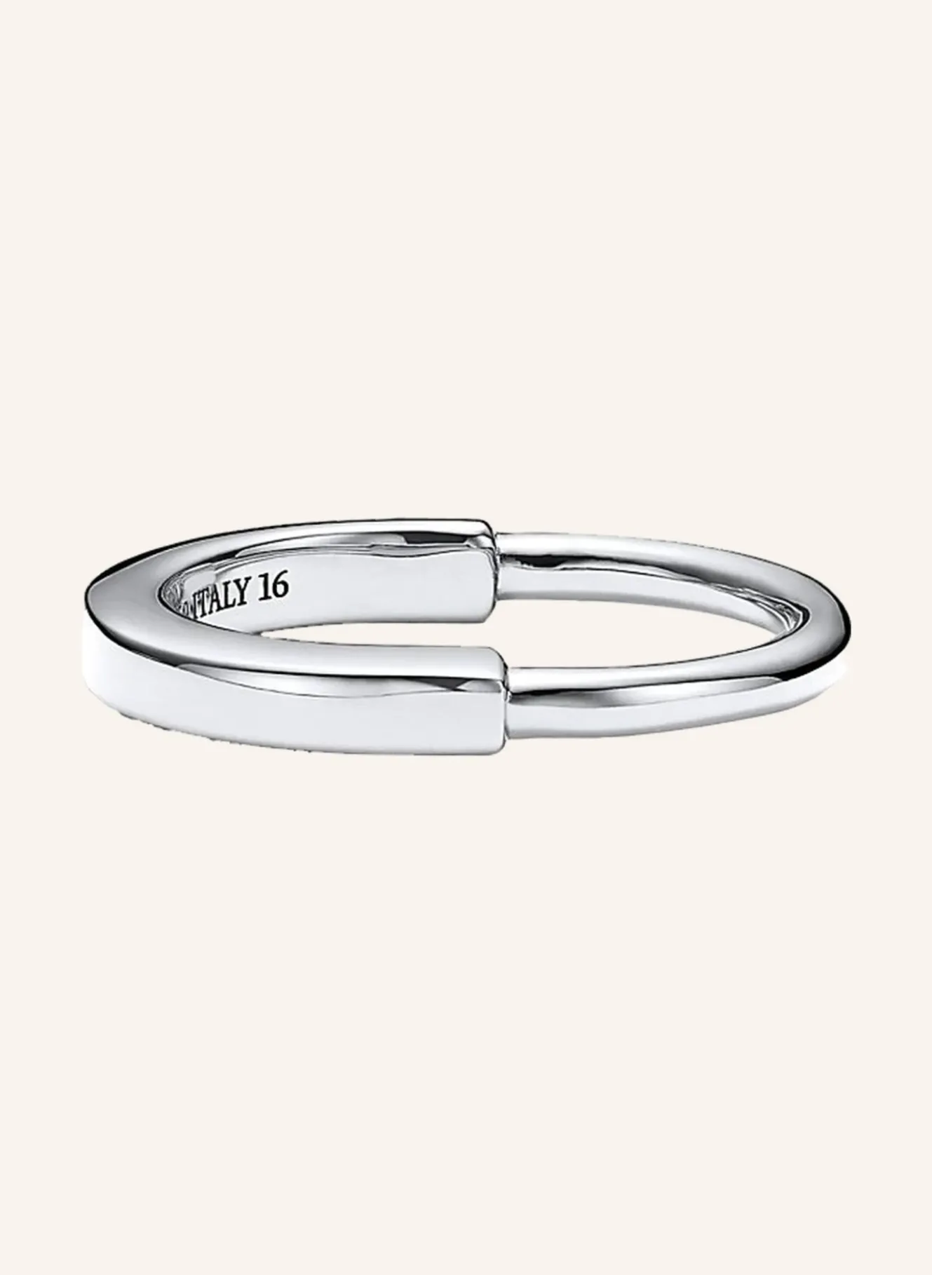 Ring TIFFANY LOCK aus 18Karat Weißgold mit Diamanten im runden Brillantschliff