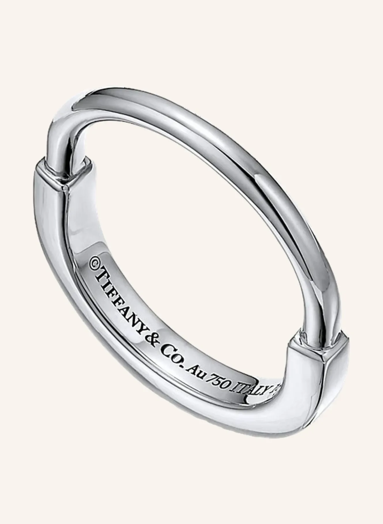 Ring TIFFANY LOCK aus 18Karat Weißgold mit Diamanten im runden Brillantschliff