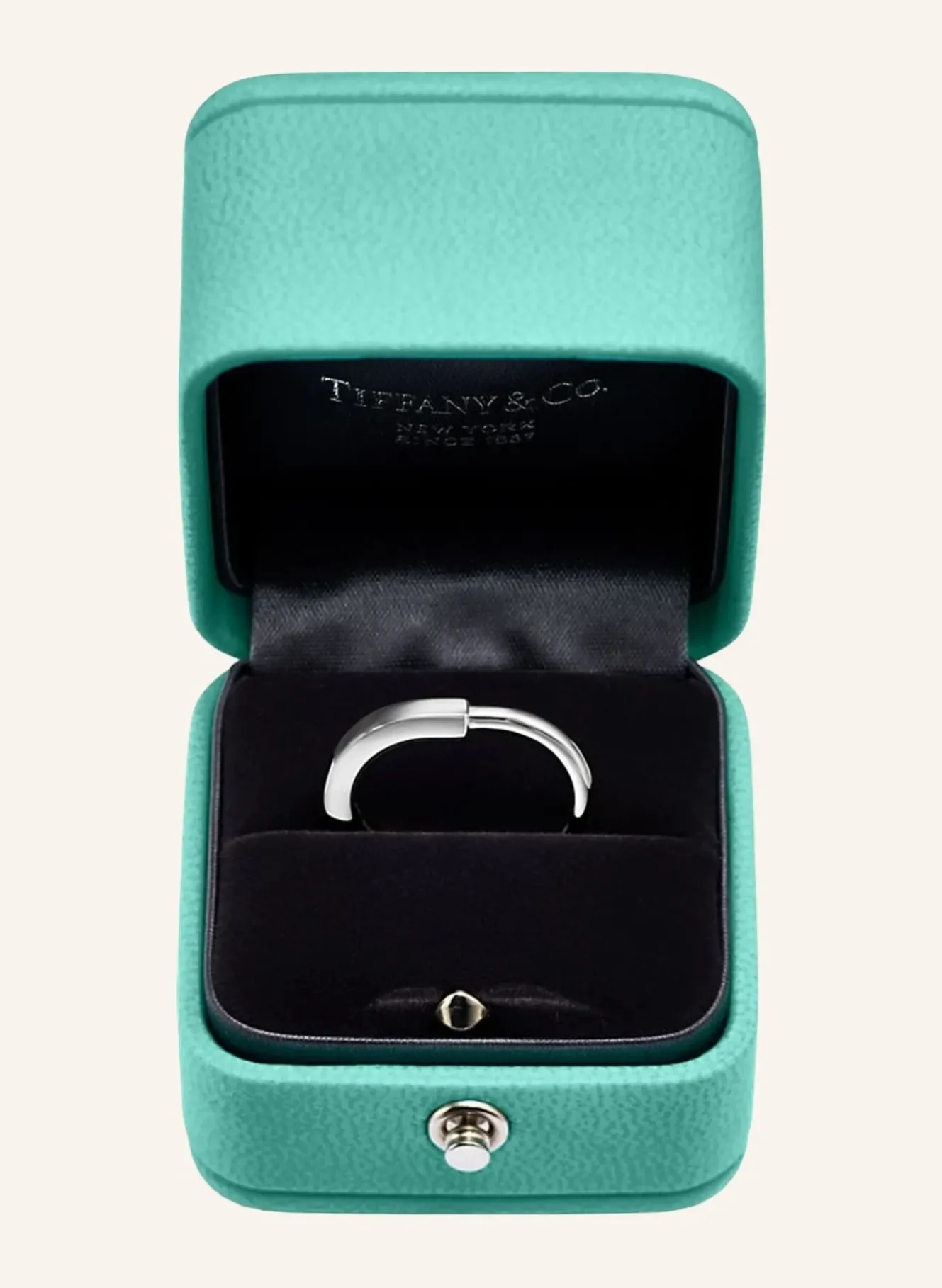 Ring TIFFANY LOCK aus 18Karat Weißgold mit Diamanten im runden Brillantschliff
