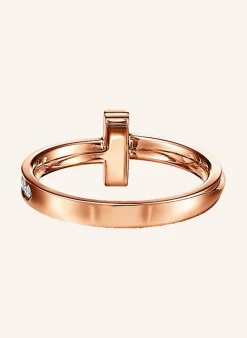 Ring TIFFANY T T ONE aus 18Karat Roségold mit Pavé-Diamanten