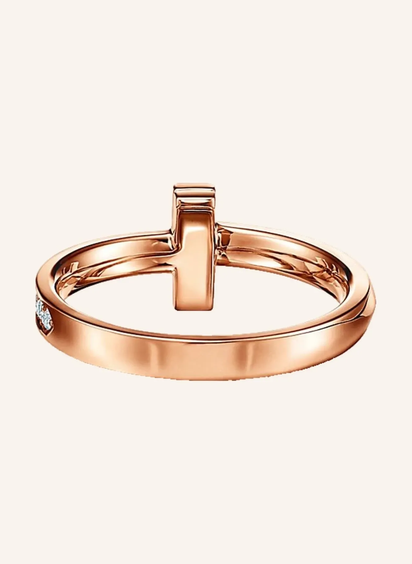 Ring TIFFANY T T ONE aus 18Karat Roségold mit Pavé-Diamanten