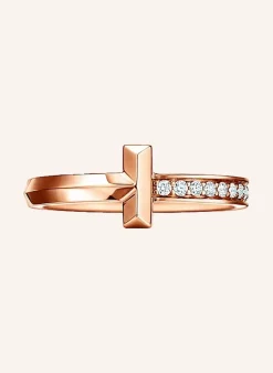 Ring TIFFANY T T ONE aus 18Karat Roségold mit Pavé-Diamanten