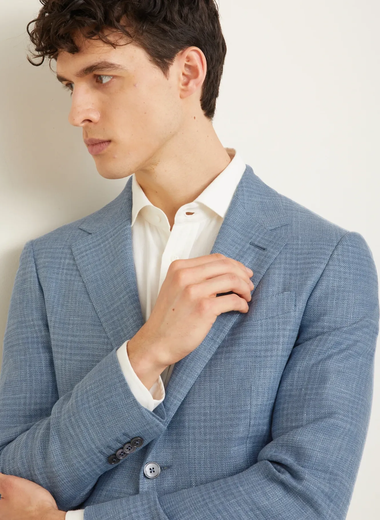 Sakko mit Leinen Slim Fit