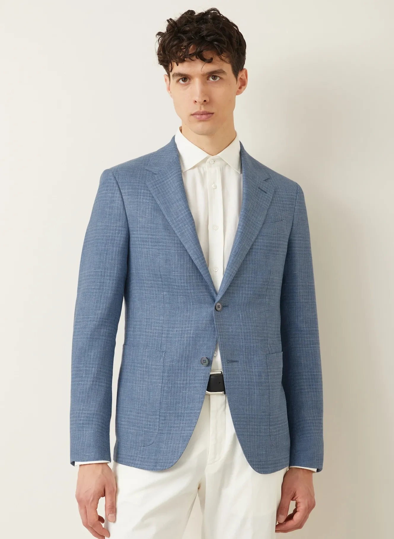 Sakko mit Leinen Slim Fit