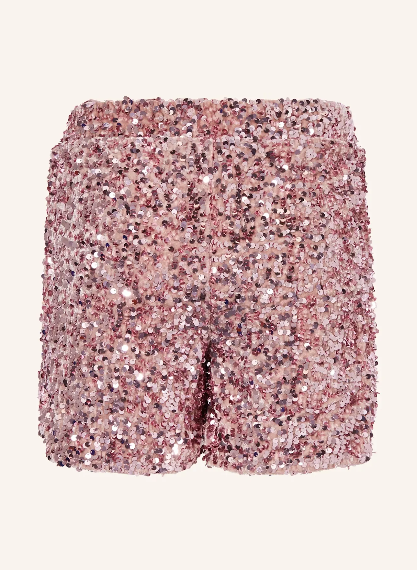 Samtshorts mit Pailletten