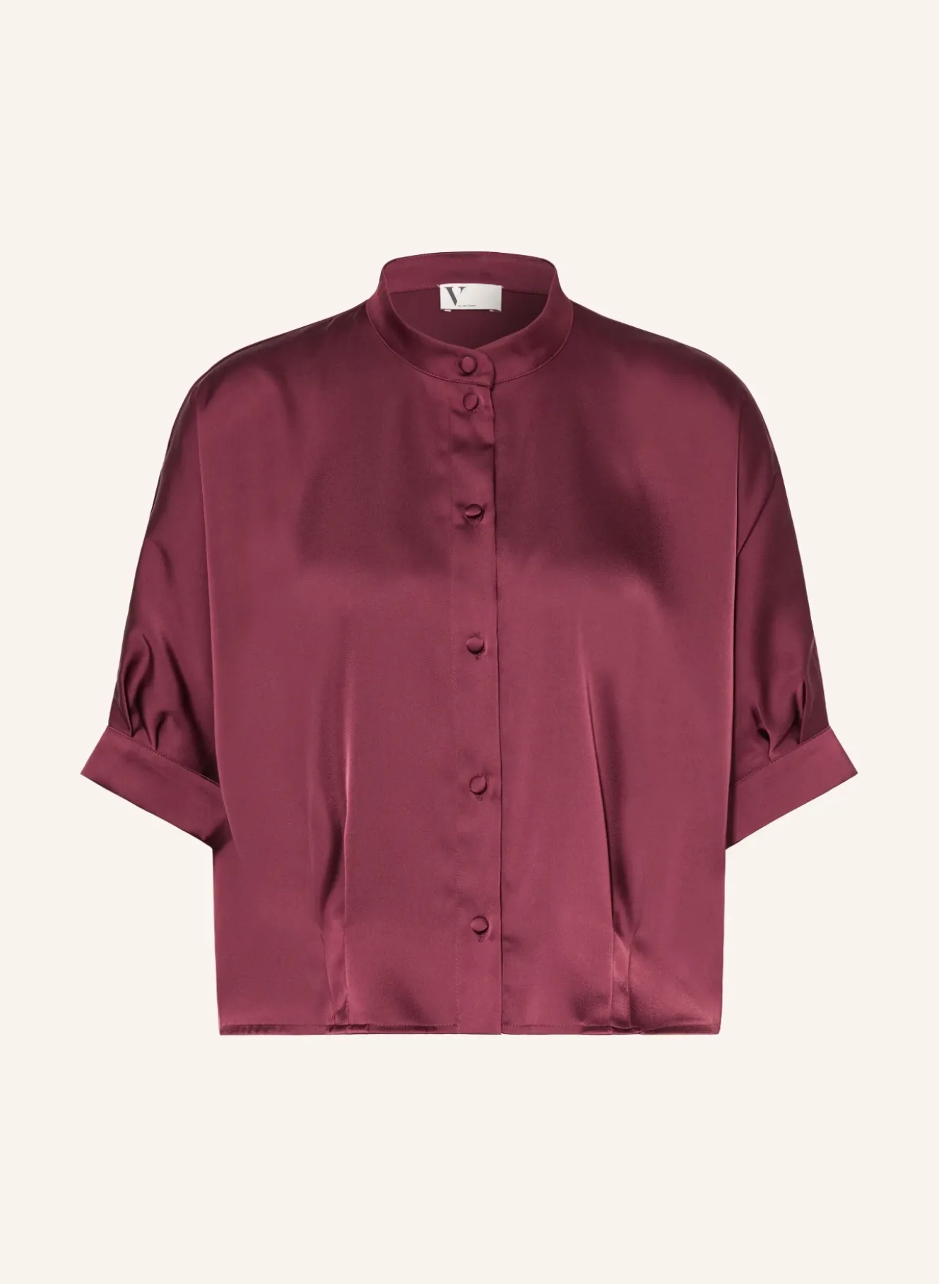 Satinbluse mit 3/4-Arm