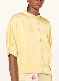 Satinbluse mit 3/4-Arm