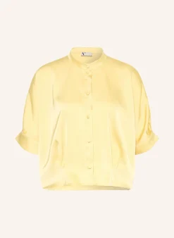 Satinbluse mit 3/4-Arm