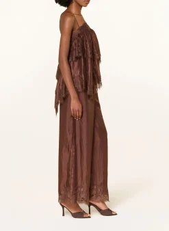 Satinhose OPHELIA mit Spitze