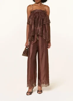 Satinhose OPHELIA mit Spitze