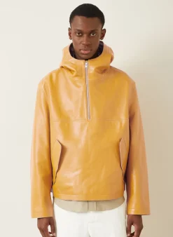 Schlupfjacke aus Leder