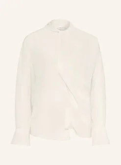 Schluppenbluse aus Seide mit Cut-out