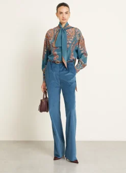 Seidenbluse mit Schluppe