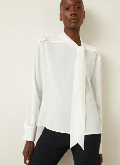 Seidenbluse mit Schluppe