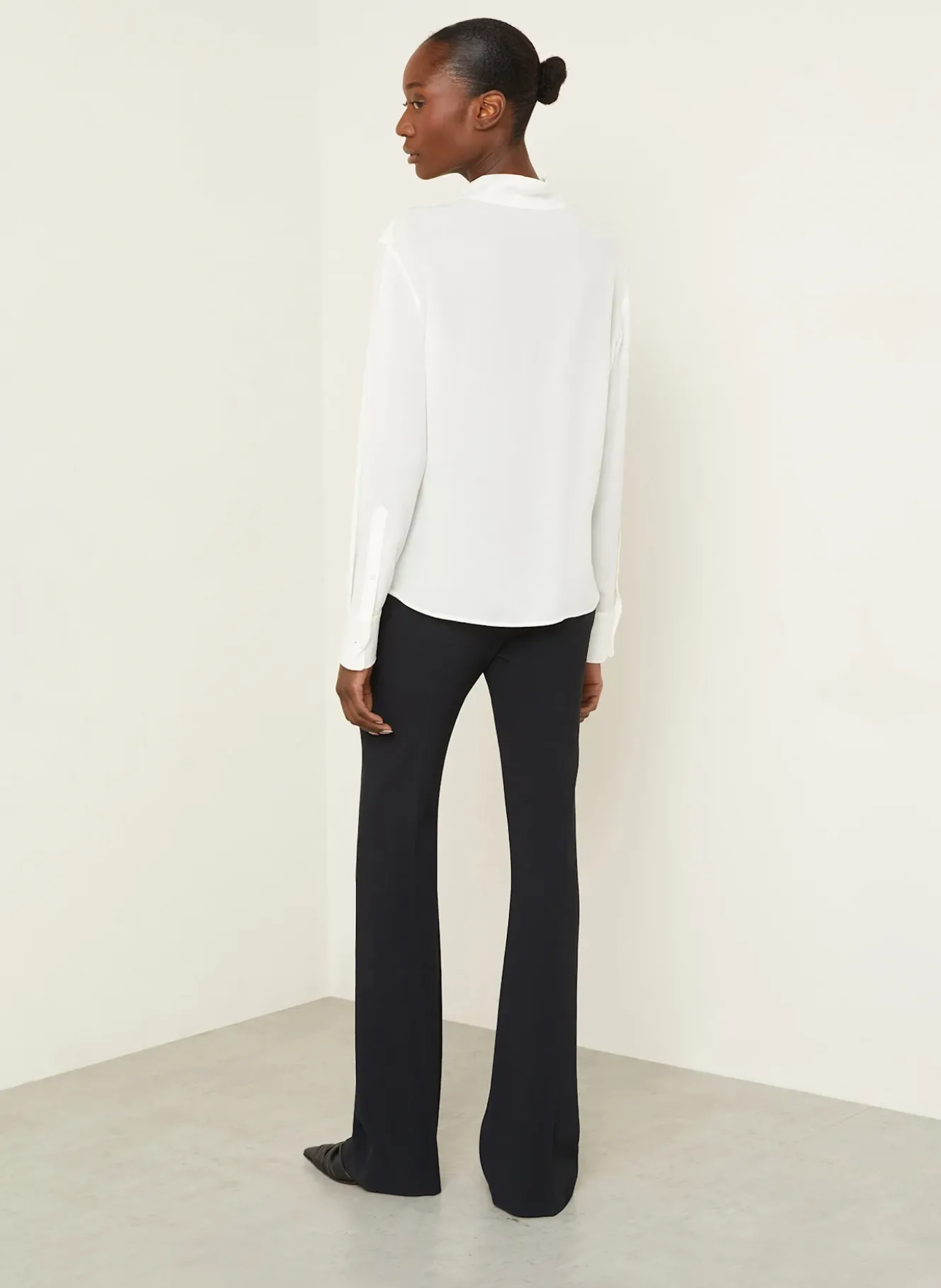 Seidenbluse mit Schluppe