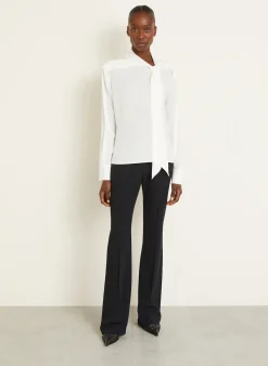 Seidenbluse mit Schluppe
