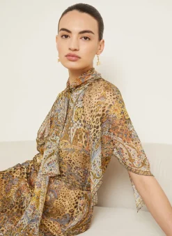Seidenkleid mit Schluppe