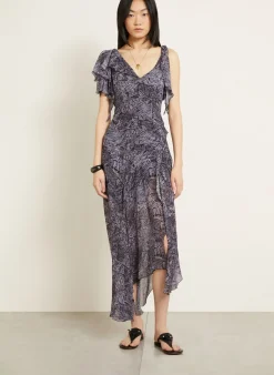 Seidenkleid TYLENA mit Volants
