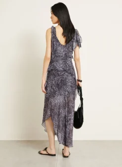 Seidenkleid TYLENA mit Volants
