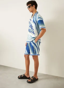 Seidenshorts FLAMING TENNIS BALL