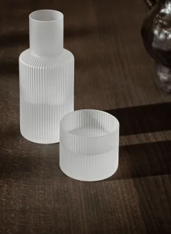 Set RIPPLE SMALL: Karaffe und Glas