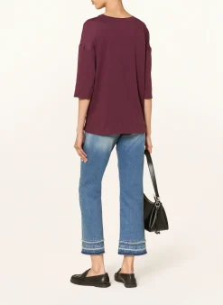 Shirt im Materialmix mit 3/4-Arm