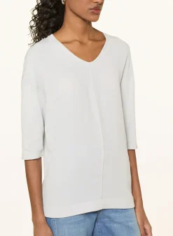Shirt im Materialmix mit 3/4-Arm