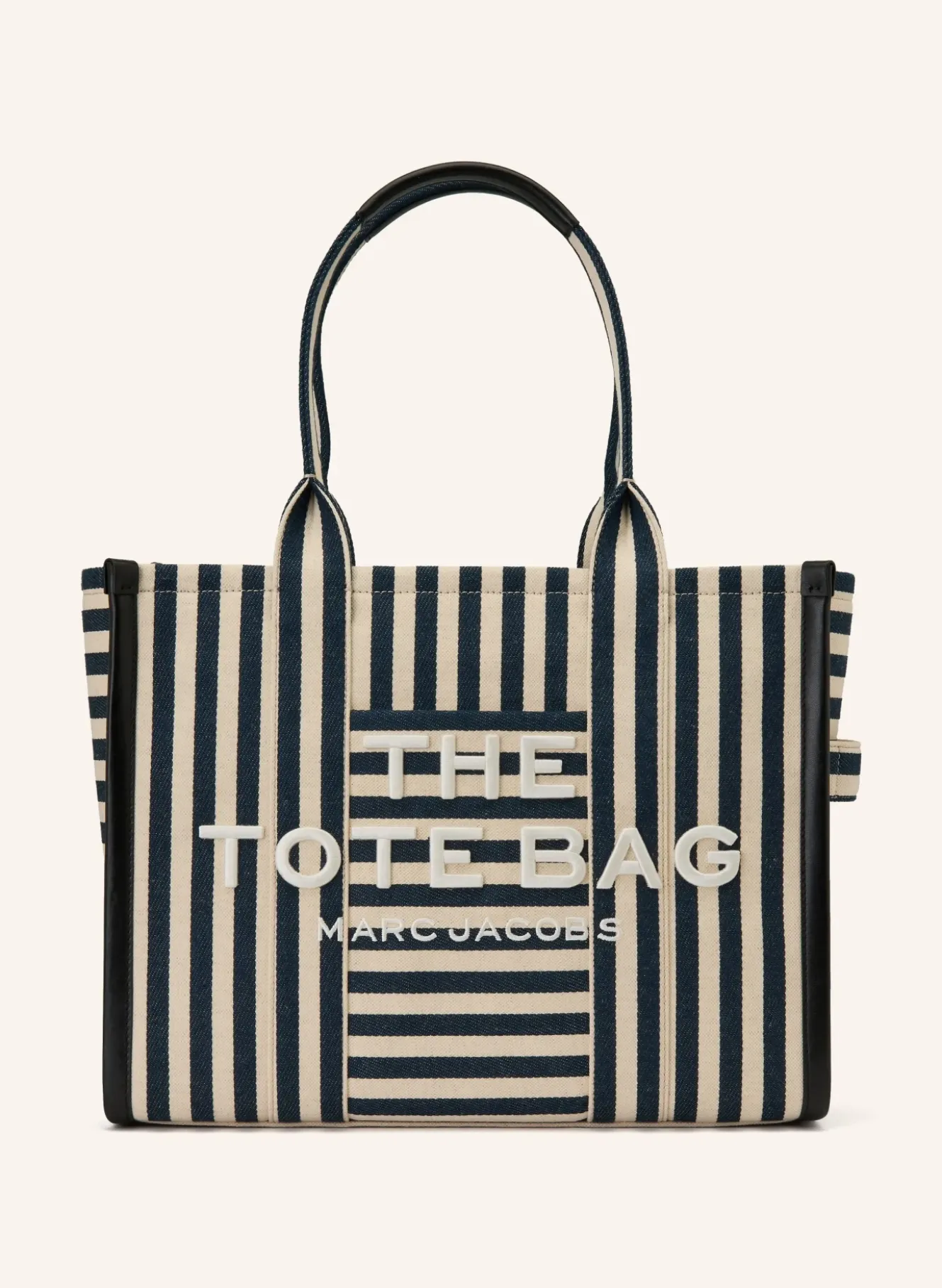 Shopper THE LARGE TOTE STRIPED CANVAS
