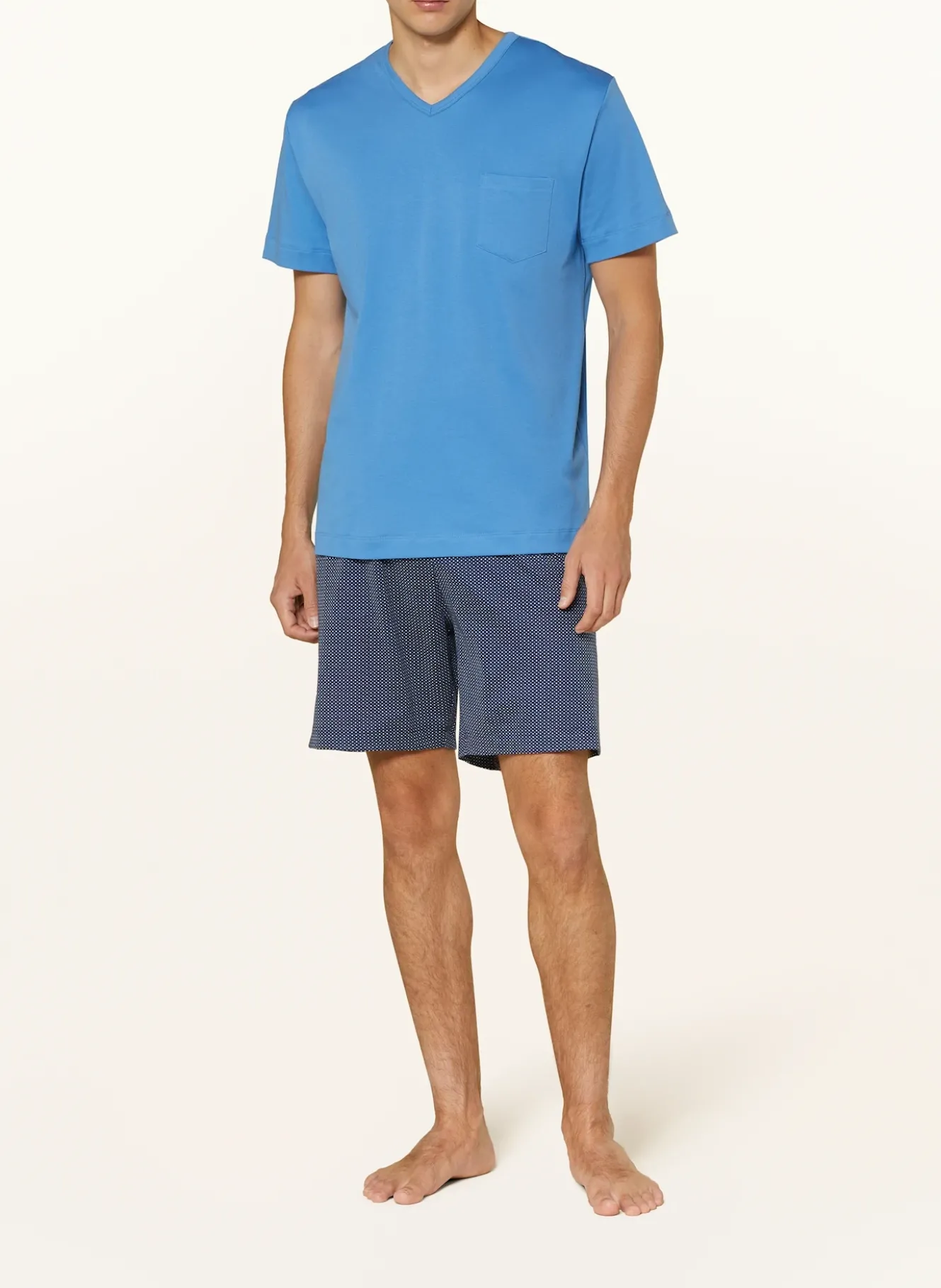 Shorty-Schlafanzug Serie MICRO BLUE