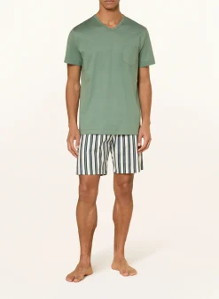 Shorty-Schlafanzug Serie PALM STRIPES