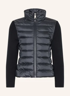Steppjacke im Materialmix