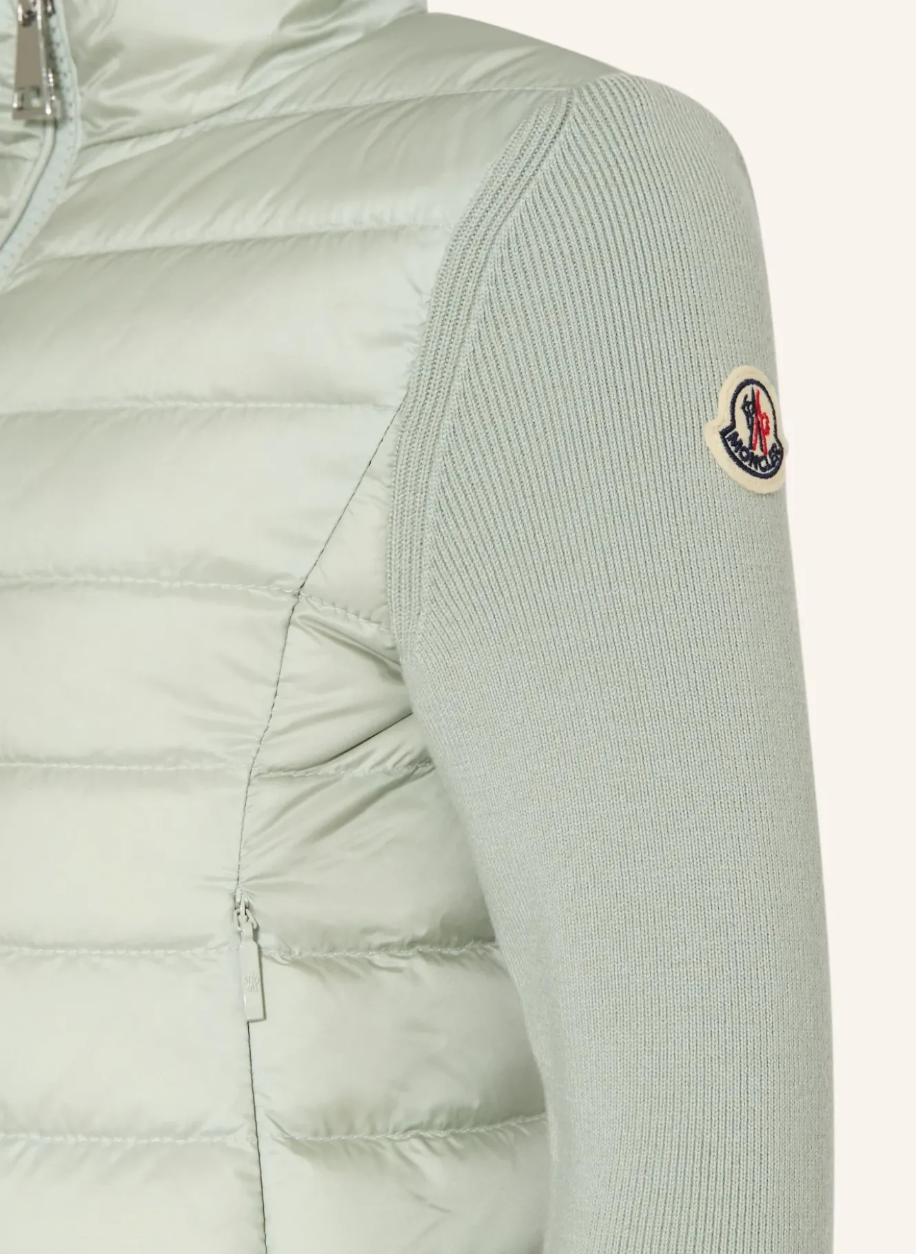 Steppjacke im Materialmix