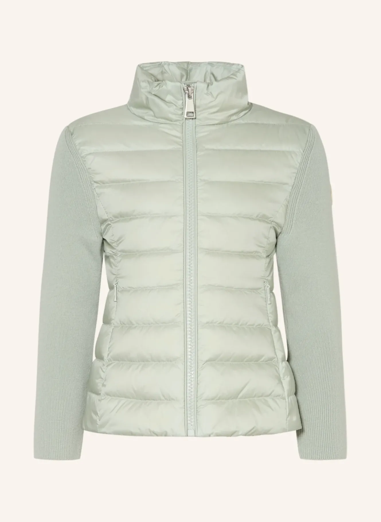 Steppjacke im Materialmix
