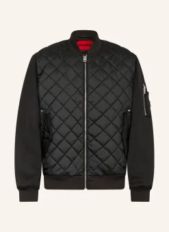 Steppjacke im Materialmix