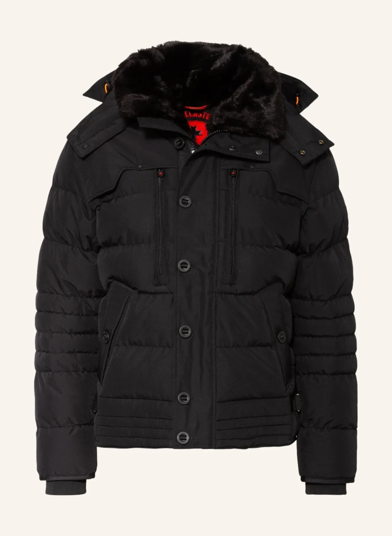 Steppjacke STARSTREAM mit abnehmbarer Kapuze und Kunstfellbesatz