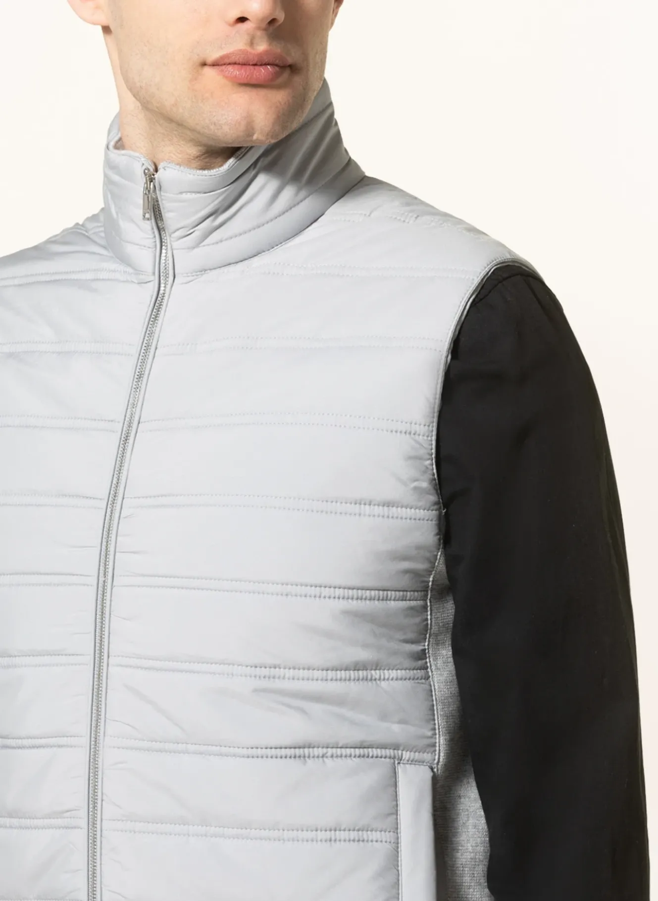 Steppweste WILLIAM im Materialmix
