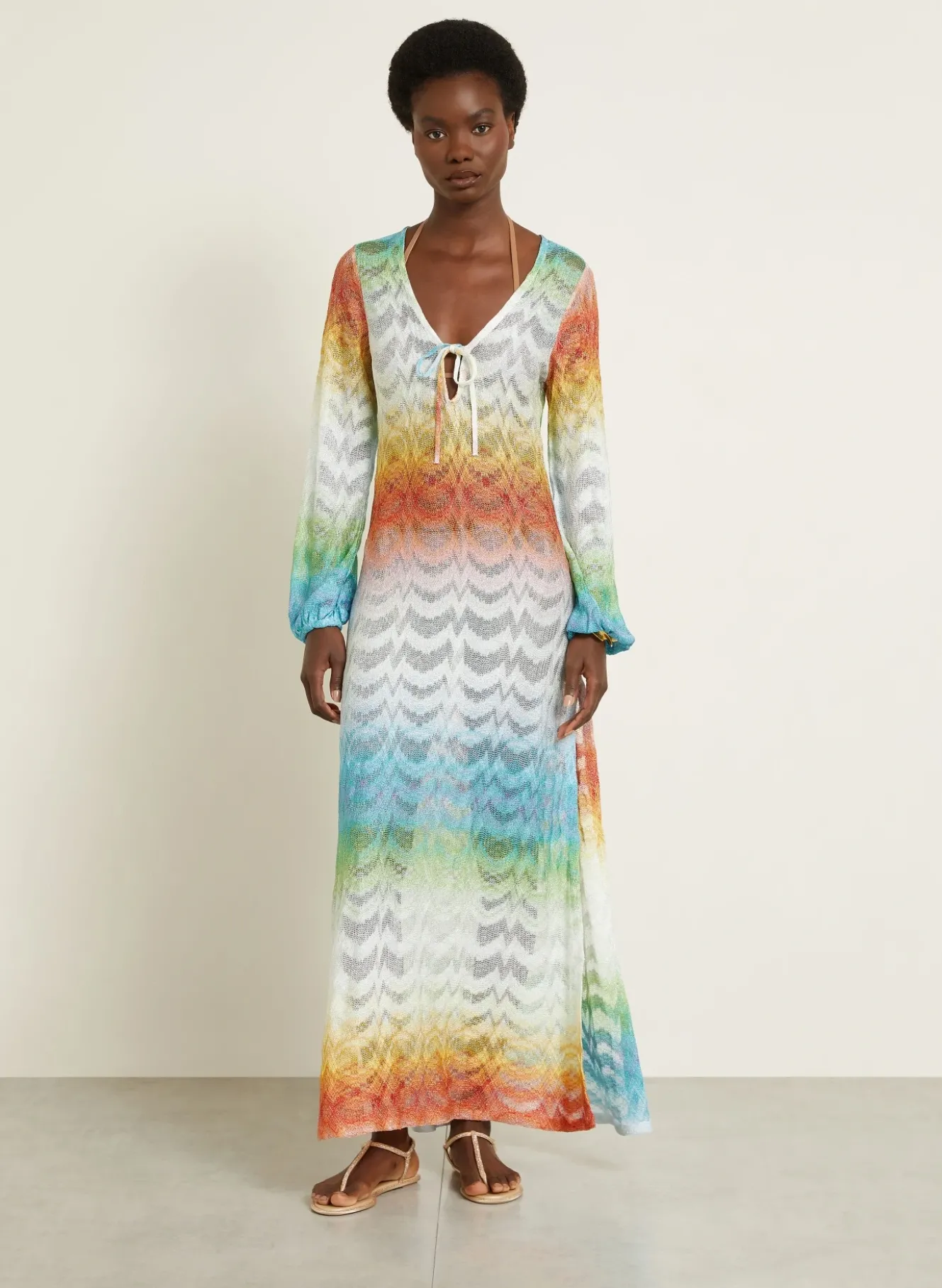 Strandkleid mit Glitzergarn